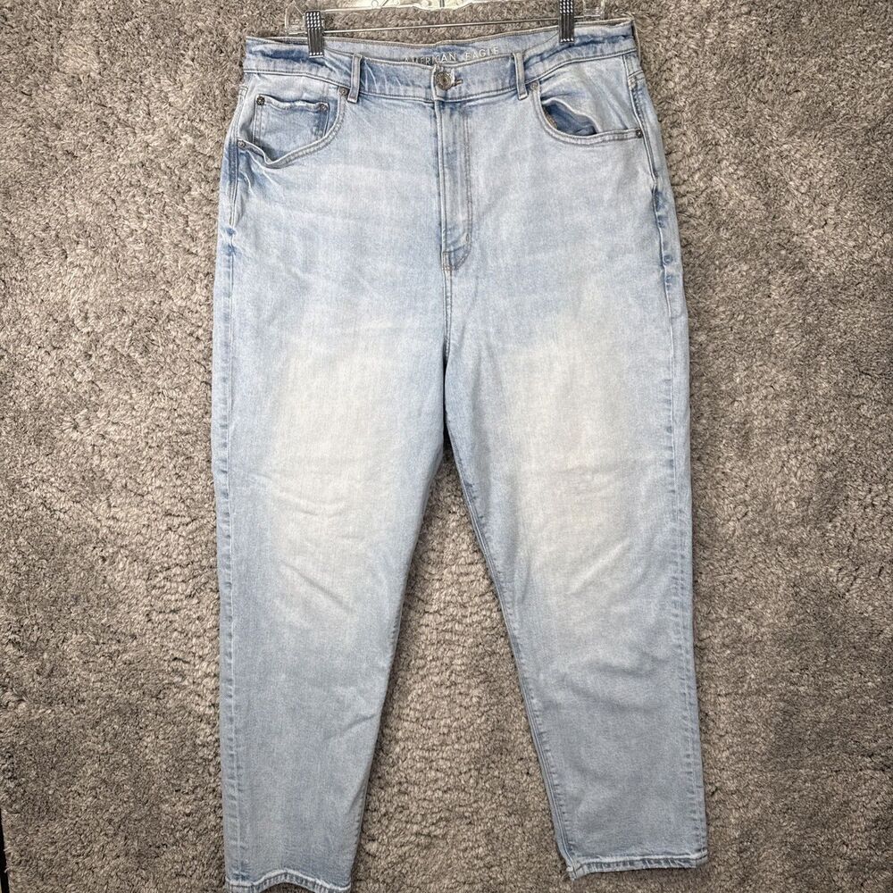 American Eagle Jeans Women’s Highest Rise 90s Boyfriend Light Wash Denim Sz 18